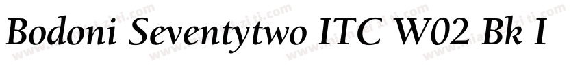 Bodoni Seventytwo ITC W02 Bk It字体转换